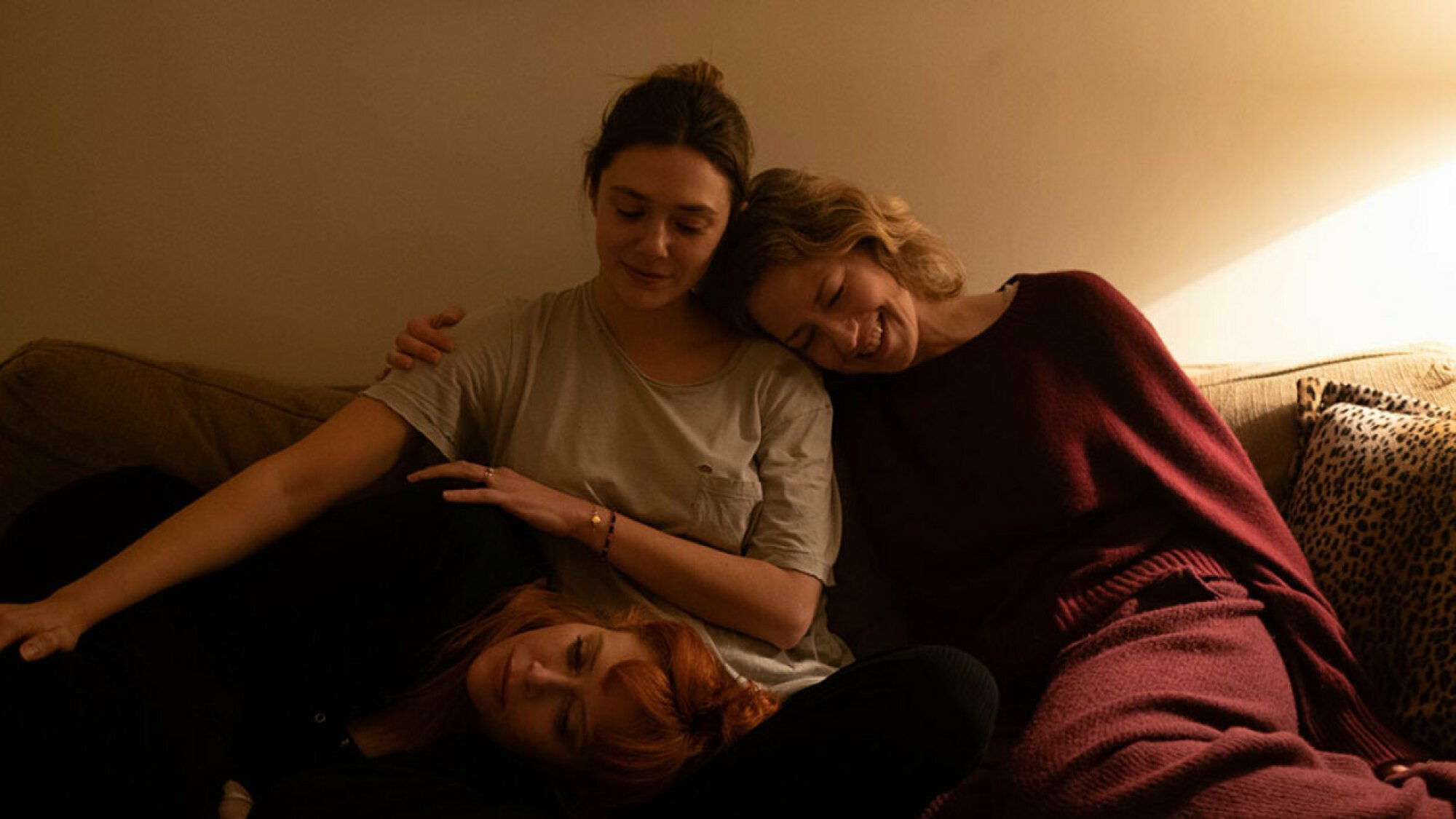 Natasha Lyonne, Elizabeth Olsen, and Carrie Coon play sisters in "His Three Daughters."