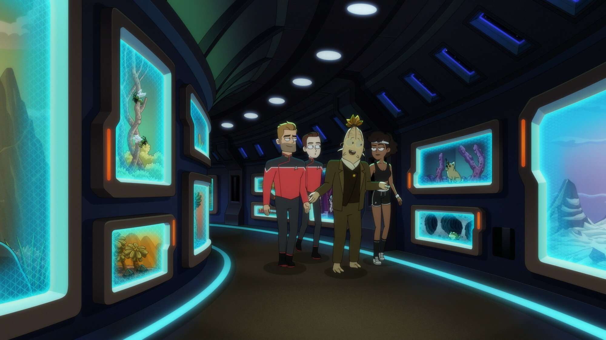 Starfleet crew visits an alien menagerie. 